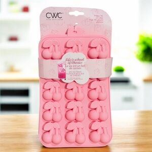CWC Pink Cherry Silicone Ice Mold NWT